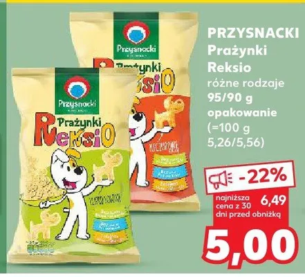 Preżynki Reksio różne rodzaje promocja w Kaufland