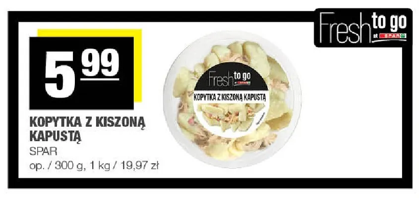 Kopytka z kiszoną kapustą Spar promocja w SPAR