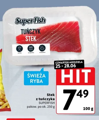 Stek z tuńczyka SuperFish promocja w Intermarche