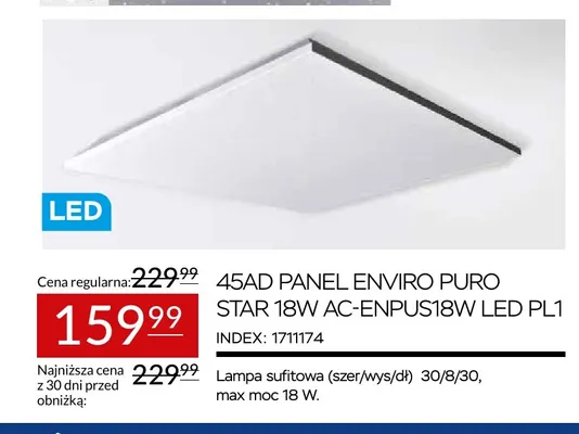 Panel Enviro Puro Star AC-ENPUS18W LED promocja w Abra Meble