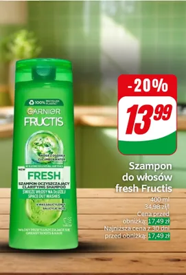 Szampon do włosów Garnier Fructis Fresh promocja w Dino