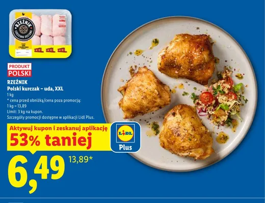 Polski kurczak uda XXL Rzeźnik promocja w Lidl
