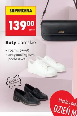 Buty damskie skórzane VENEZIA promocja w Biedronka