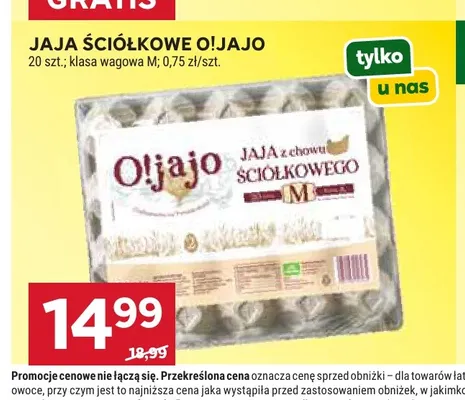 Jajka kurze ściółkowe wagowa M O!Jajo promocja w Stokrotka