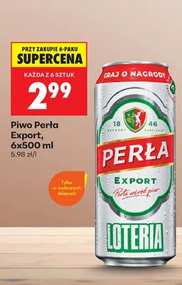 Piwo Perła Export 6-pak promocja w Biedronka