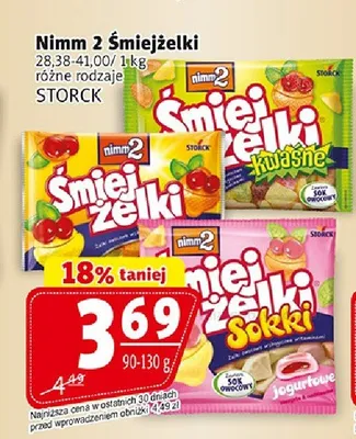 Nimm 2 Śmiejżelki Sokki jogurtowe Storck promocja w Prim Market