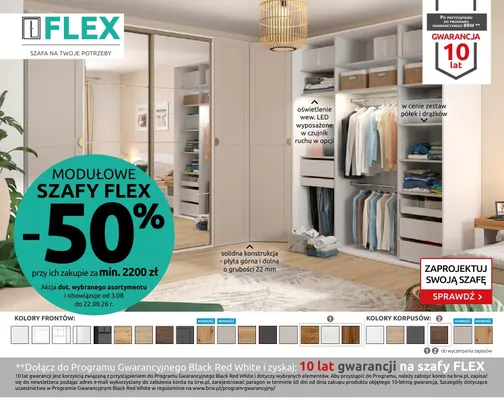 Szafa modułowa Black Red White Flex promocja w Black Red White