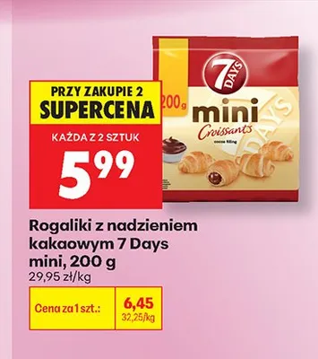 Rogaliki z nadzieniem kakaowym 7 Days mini promocja w Biedronka