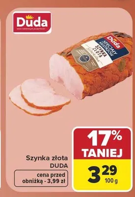Szynka złota Duda promocja w Carrefour
