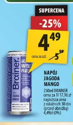 Napój Jagoda Mango Brainer promocja w Arhelan