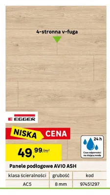 Panele podłogowe Egger AVIO ASH 8 mm AC5 promocja w Leroy Merlin