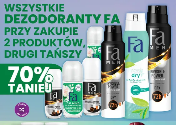Dezodorant Fa Men Invisible Power promocja w Dino