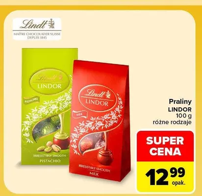 Praliny Lindor Pistachio Lindt promocja w Carrefour Market