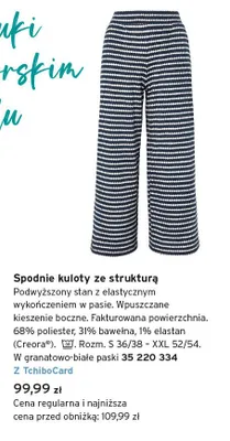 Spodnie kuloty ze strukturą Tchibo promocja w Tchibo
