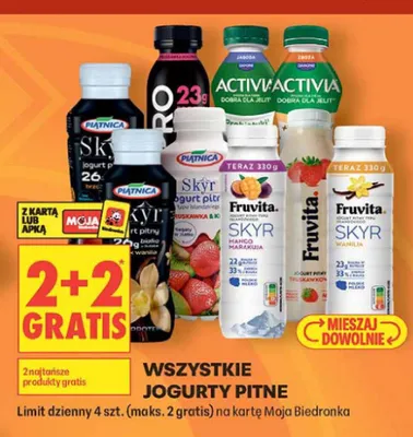 Jogurt pitny Piątnica Skyr wanilia promocja w Biedronka