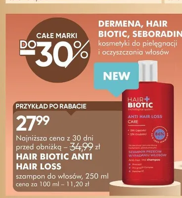Szampon do włosów HAIR BIOTIC Anti Hair Loss promocja w Super-Pharm