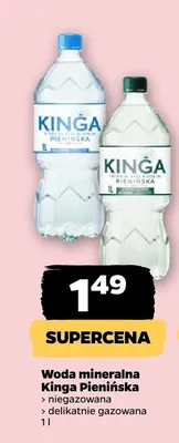 Woda mineralna Kinga Pienińska niegazowana promocja w Netto