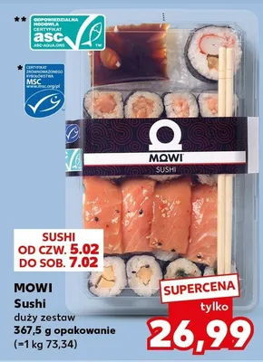 Sushi duży zestaw promocja w Kaufland