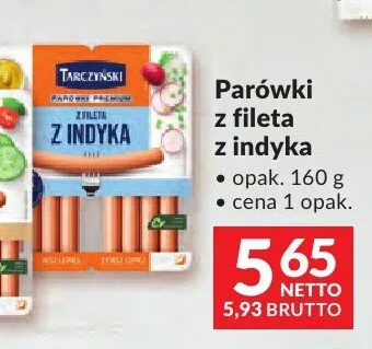 Parówki z fileta z indyka Tarczyński promocja w Makro