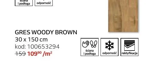 Gres Senti Woody Brown 30x150 cm promocja w Komfort