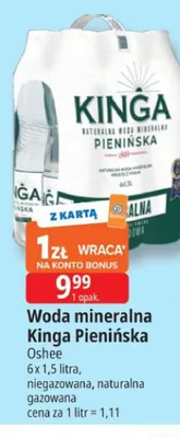 Woda mineralna Kinga Pienińska promocja w Leclerc