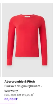 Bluzka z długim rękawem Abercrombie & Fitch czerwony promocja w Lounge by Zalando