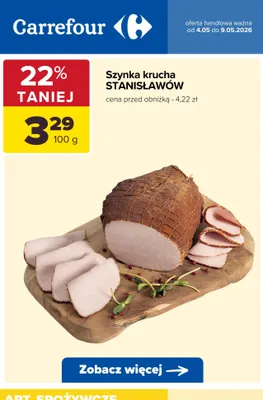 Szynka krucha Stanisławów promocja w Carrefour