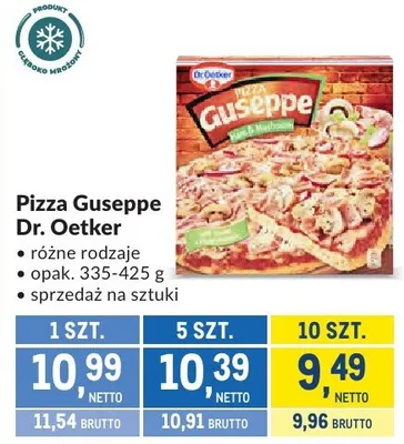Pizza Guseppe Dr. Oetker różne rodzaje promocja w Makro