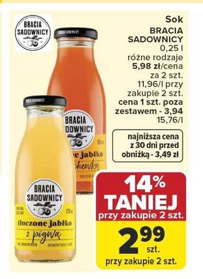 Sok Bracia Sadownicy promocja w Carrefour