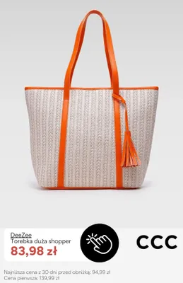 Torebka duża shopper DeeZee promocja w CCC