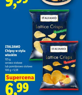 Chipsy w stylu włoskim Italiamo pomidorowo-ziołowe promocja w Lidl