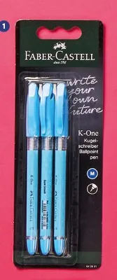 Długopis Faber-Castell K-One 3-pak promocja w Biedronka