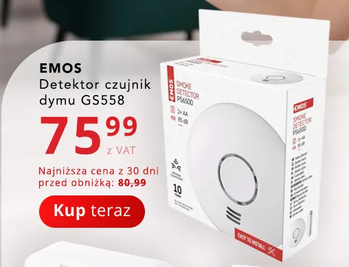 Detektor czujnik dymu GS558 Emos promocja w Poczta Polska