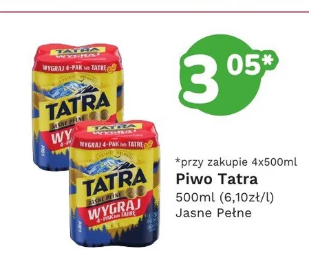 Piwo Tatra Jasne Pełne promocja w Limonka