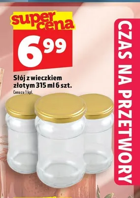 Słój z wieczkiem złotym 6-pak 315 ml promocja w TOPAZ