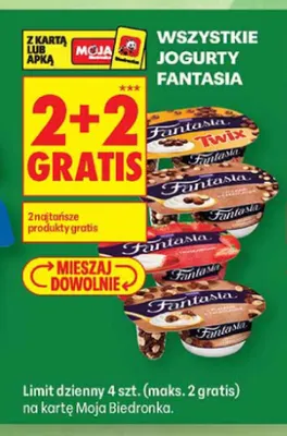Jogurt Danone Fantasia Twix promocja w Biedronka