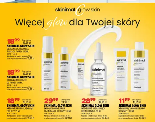Delikatnie oczyszczająca pianka do twarzy Skinimal Glow Skin promocja w Drogerie Natura