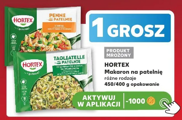 Makaron na patelnię Hortex Tagliatelle ze szpinakiem w sosie śmietankowym promocja w Kaufland