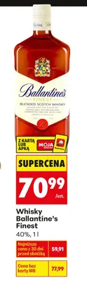 Whisky Ballantine's Finest promocja w Biedronka