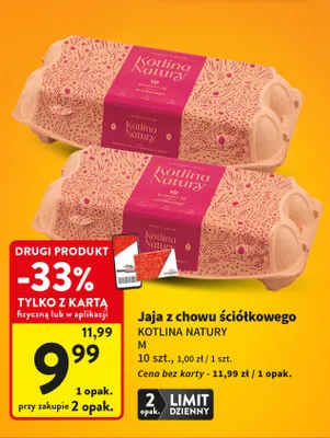 Jaja z chowu ściółkowego Kotlina Natury M promocja w Intermarche