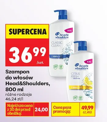 Szampon do włosów, różne rodzaje promocja w Biedronka
