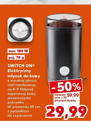 Elektryczny młynek do kawy Switch On 180W promocja w Kaufland