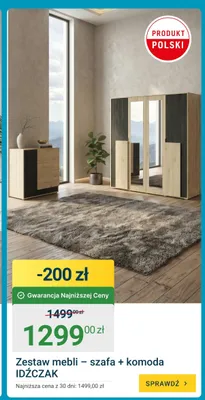 Zestaw mebli szafa i komoda Idźczak promocja w ERLI