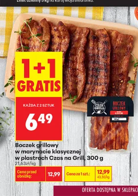 Boczek grillowy w marynacie klasycznej w plastrach Czas na Grill promocja w Biedronka