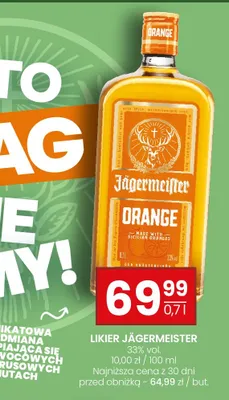 Likier Jägermeister Orange promocja w Twój Market