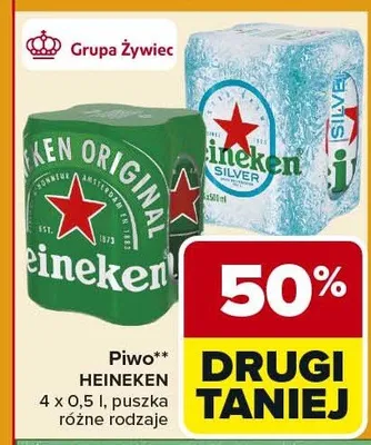 Piwo różne rodzaje promocja w Carrefour