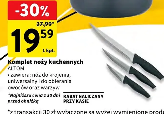 Komplet noży kuchennych promocja w Intermarche