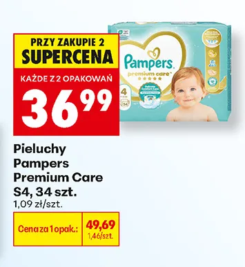 Pieluchy Pampers Premium Care S4 promocja w Biedronka