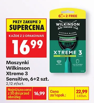 Maszynki Xtreme 3 Sensitive promocja w Biedronka