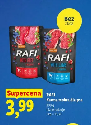 Karma mokra dla psa Rafi z jagnięciną promocja w Lidl
